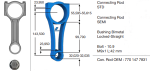 Nové ojnice Renault Nissan 2.0 dci 7701477831